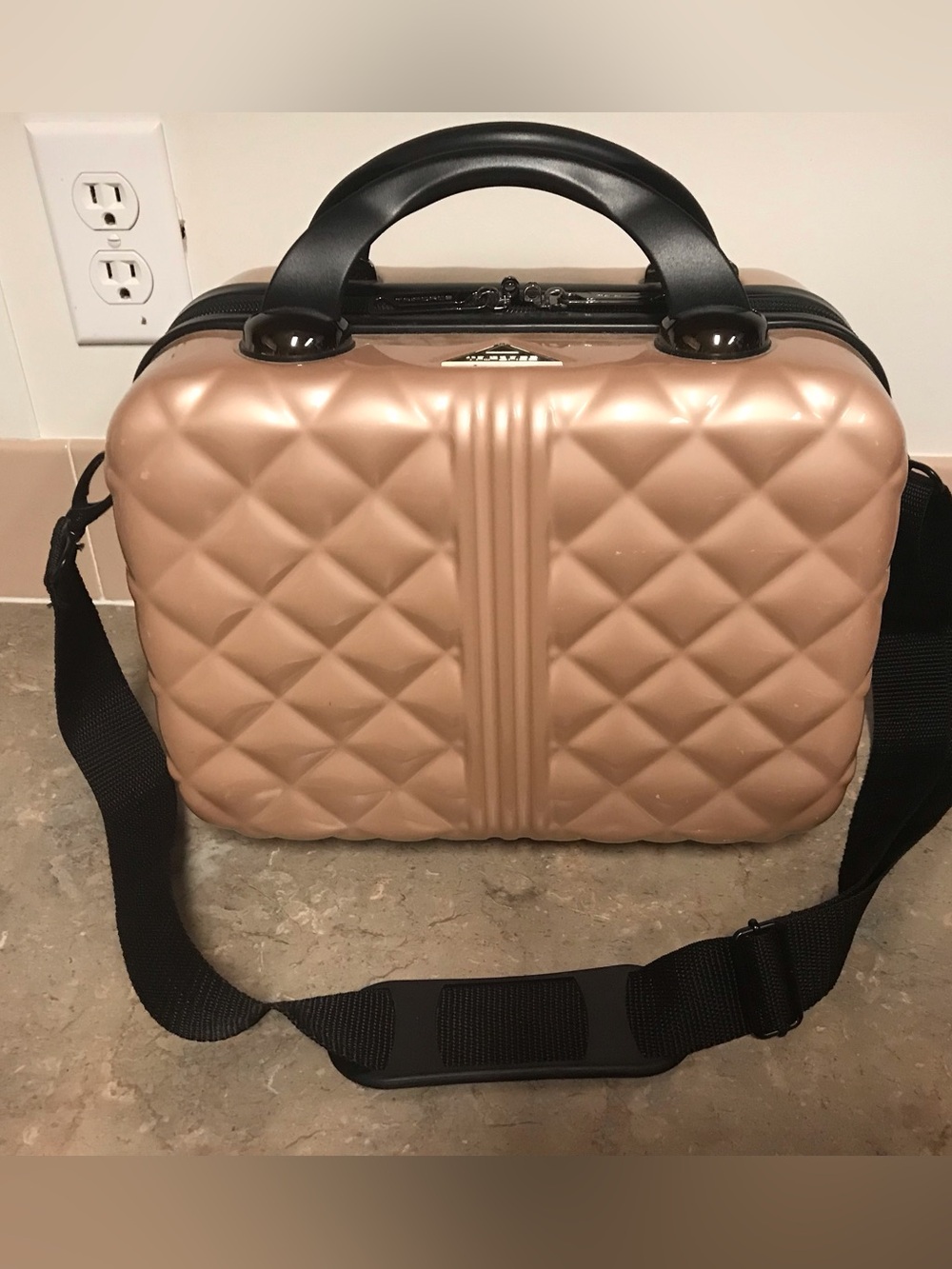 Triforce Pink Hard Shell Make Up Case with Strap